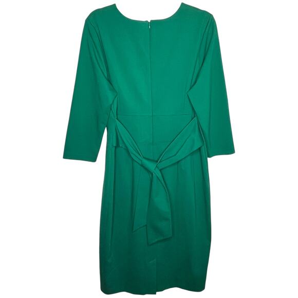 Boden Women's Faux Wrap Surplice Sheath Dress Size 14 Emerald Green J0617 - Picture 2 of 7